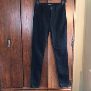 Hudson black super skinny jeans